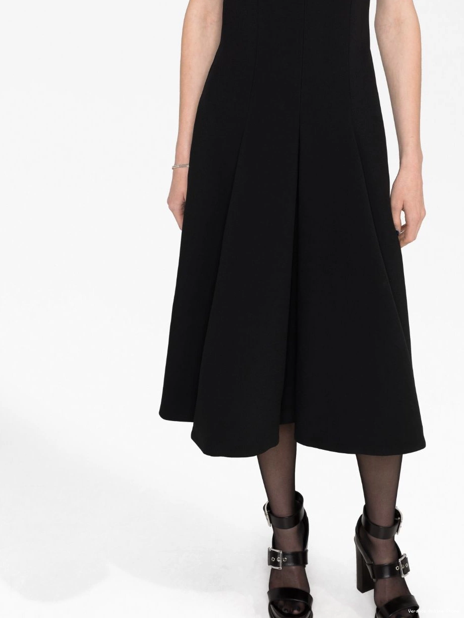 Cheap sleeveless Women midi Versace dress box-pleat 0717